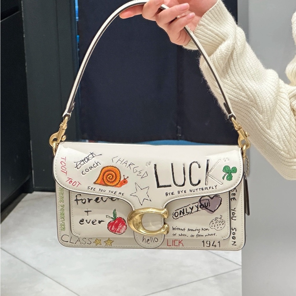 New coach tabby 26 shoulder bag with sketch print